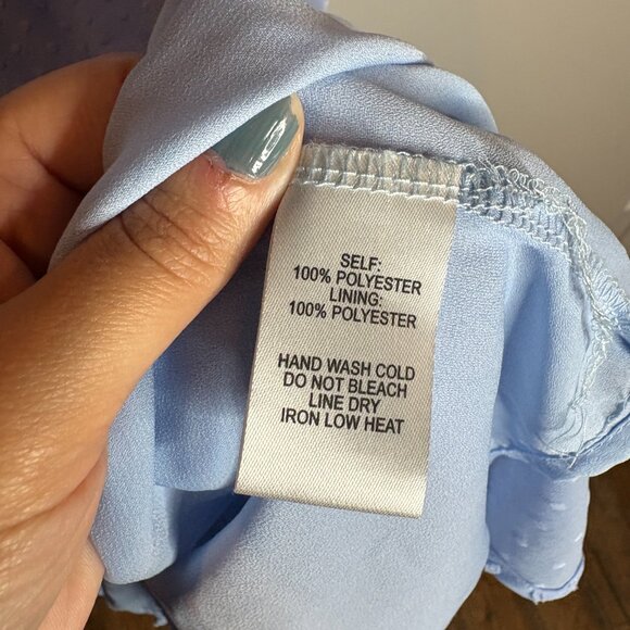 Lulu's Bimini Periwinkle Blue Swiss Dot Tie-Strap Midi Dress - Picture 5 of 6